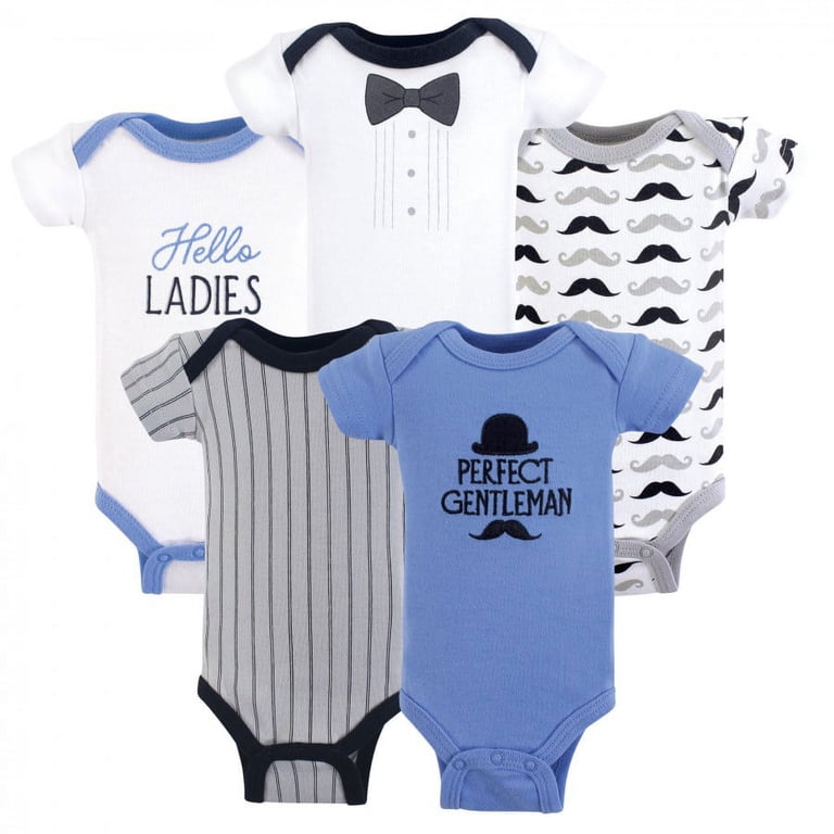 Hudson Baby Unisex Short Sleeve Bodysuits, 5-Pack photo 1