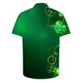 thumbnail image 4 of ZRGHAOYLQ St Patricks Day Hawaiian Shirts Men Green Four Leaf Clover Print Vacation T-Shirt Summer Short Sleeve Bowling Shirts Tops Casual Button Down Shirts, 4 of 5
