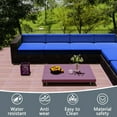 thumbnail image 3 of Dianhelloya Housses de Coussin de Patio Imperméables avec Fermeture Éclair Cachée, Housses de Meubles d'Extérieur Durables et Résistantes aux Déchirures pour Patio, Balcon, Jardin, 60cm x 60cm (2/4 Pack), 3 of 8
