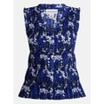 thumbnail image 6 of Scenario Women's Smocked Sleeveless Button Front Top, Sizes XS-XXXL, 6 of 6