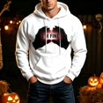 thumbnail image 2 of Y-Sunset Halloween Hoodies for Men Graphic, Long Sleeve Mens Hoodies Pullover, Loose Fit Hoodies for Men Big and Tall with Kangroo Pockets for Casual Fall & Winter, 2 of 5