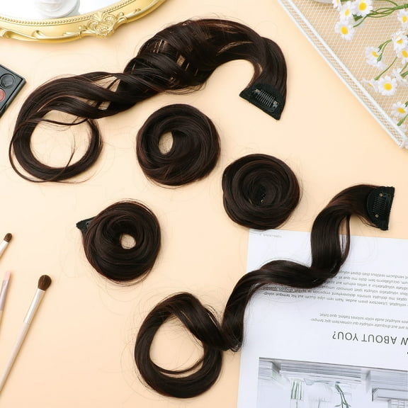 Raindrops 5Pcs Women Fashion Wigs with Hair Extensions Clips for Thinning Hair and Special Occasions