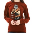 thumbnail image 2 of Plus Size Let's Go Graphic Design Unisex Ring Spun Cotton Premium Long Sleeve T-shirt - Paprika XL, 2 of 3
