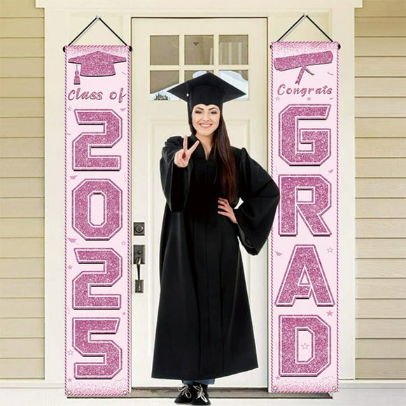 Binmer Graduation Season Theme Banners Party Supplies Door Hanging Decoration Banners Scene Arrangement