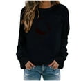 thumbnail image 2 of Summer Savings Lenago Sweatshirts for Womens Casual Tops Ladies Print Sweatshirts Hoodies Pullover Blouse Tee Sweater on, 2 of 5