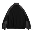 thumbnail image 4 of PMVFHDE Women's Japanese Style Retro Top Streetwear Color Block Windproof Street Loose Oversized Unisex Jacket Black,M, 4 of 4