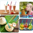 thumbnail image 6 of Cevemin Eco-Friendly Reusable Hard Plastic Straws with Rings - BPA-Free, Dishwasher Safe, 25 Pack for Parties & Travel, 6 of 9