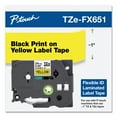 thumbnail image 2 of Brother Genuine P-touch TZE-FX651 Tape, 1" (0.94") Wide Flexible-ID Laminated Label Tape, Black on White, 0.94" x 26.2' (24mm x 8M), TZEFX651, 2 of 5