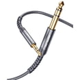 thumbnail image 1 of Cable de audio JSAUX 6,35 mm 1/4 macho a 3,5 mm 1/8 macho 6 m gris, 1 of 7