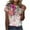 Hot Pink, variant on Otvok Womens Summer Tops Regular Casual Short Sleeve Flower Print Round Neck Pullover Blouse