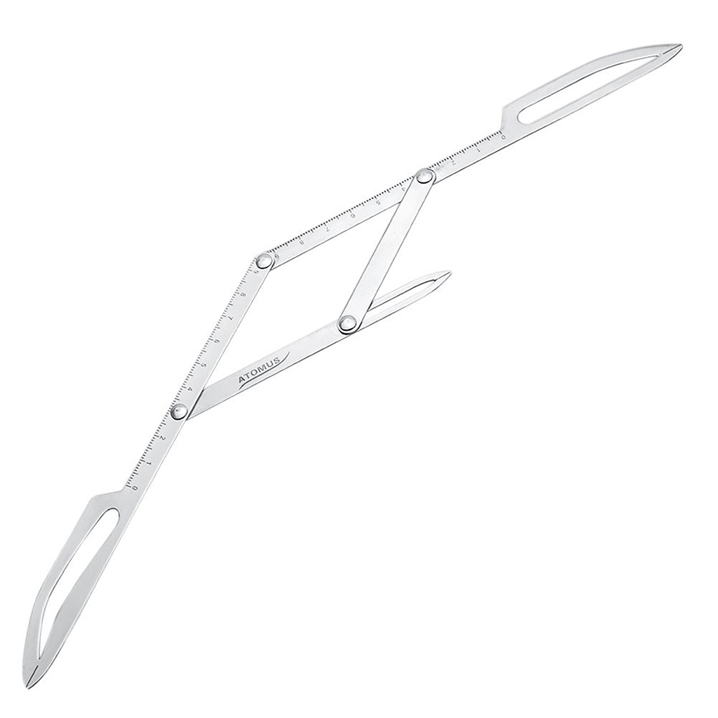 Compas Proportionnel Doré (Golden Ratio) Pour Sourcils - Inox Pliable - Neuf Sous étui - Outil De Maquillage Précis