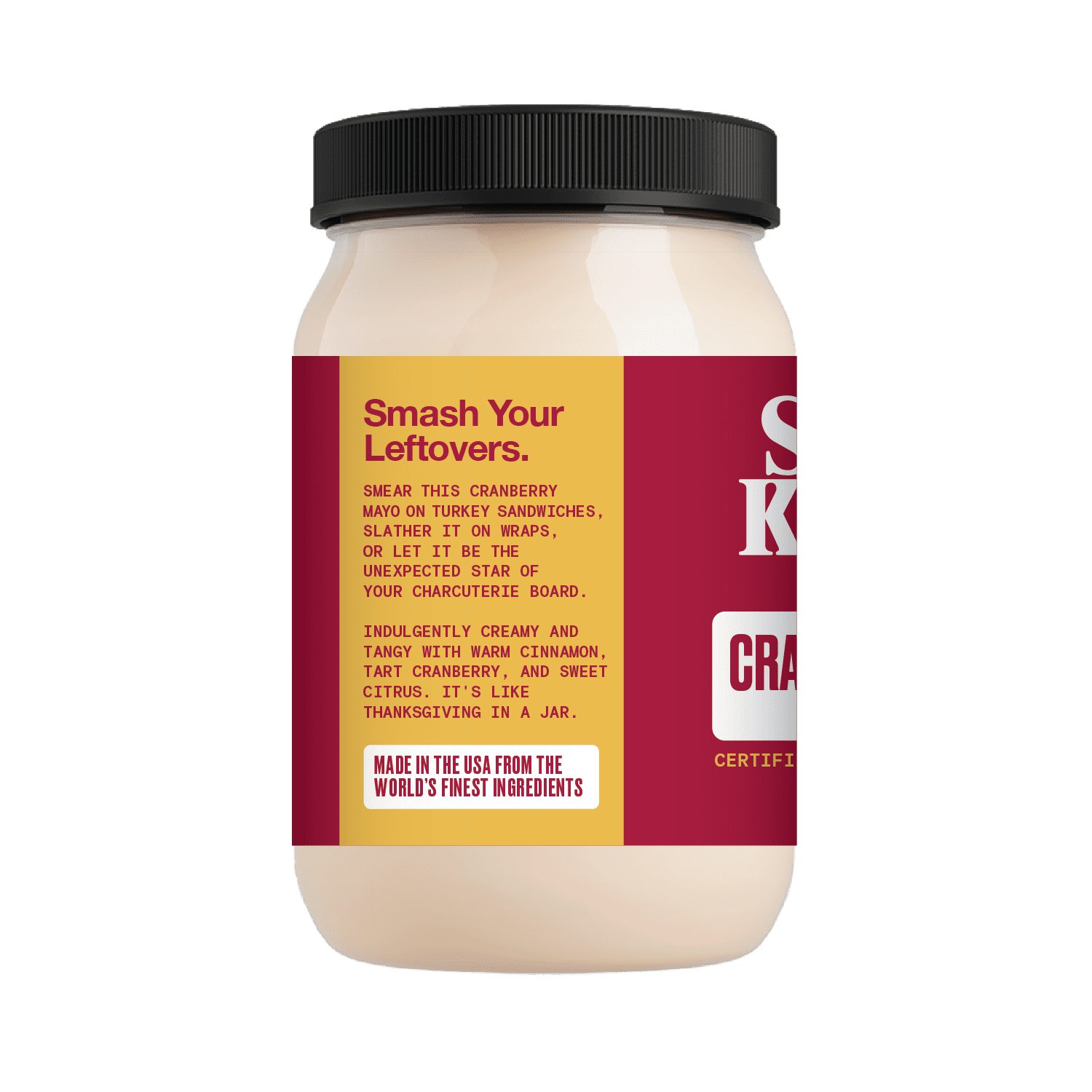 Smash Kitchen Organic Cranberry Mayonnaise, 12 fl oz Jar