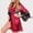 01 Red, variant on Pajamas for Women Plus Size Fire , Women Cute Silk Kimono Dressing Lace Belt Bath Robe Nightwear