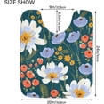 thumbnail image 5 of Coolnut Multicoloured Flowers High Absorbent U-Shaped Contour Toilet Rugs Machine Washable,24"x20", 5 of 7