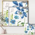thumbnail image 2 of Fleurs Colombine Bleues avec Papillon - Toile Encadrée pour Cabane et Lodge, 2 of 3