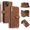 Retro Brown, variant on Wallet Case for iPhone 15 Pro 6.1 inch, 9 Card Slots Retro Leather Wallet Case Shockproof Flip Cover with Hand Strap Card Slots Zipper Pocket Kickstand Handbag Magnetic Closure - Retro Black