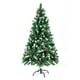 thumbnail image 1 of Arbol de Navidad Elegante y fino con frutos rojos y piñas nevado de 1.20  mts de altura, 1 of 7