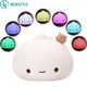 thumbnail image 2 of Lindo moño oso cerdo luz LED de noche colorida, dibujos animados, dormitorio, mesita de noche, lámpara suave, juguete de Navidad para niños, regalo, vacaciones, decoración del hogar, 2 of 4
