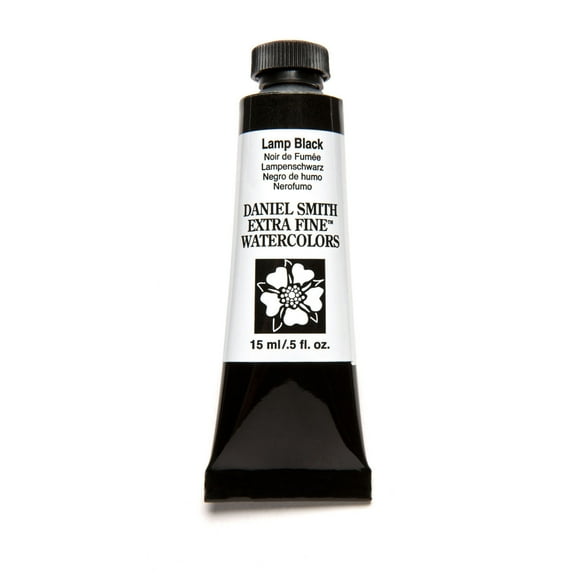Daniel Smith Extra Fine Watercolor, 15 ml, Lamp Black