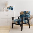 thumbnail image 2 of Designart "Blue and Gold Fusion VIII" Upholstered Fractals Accent Chair and Modern & Contemporary Arm Chair - Multiple Color & Pattern, 2 of 7