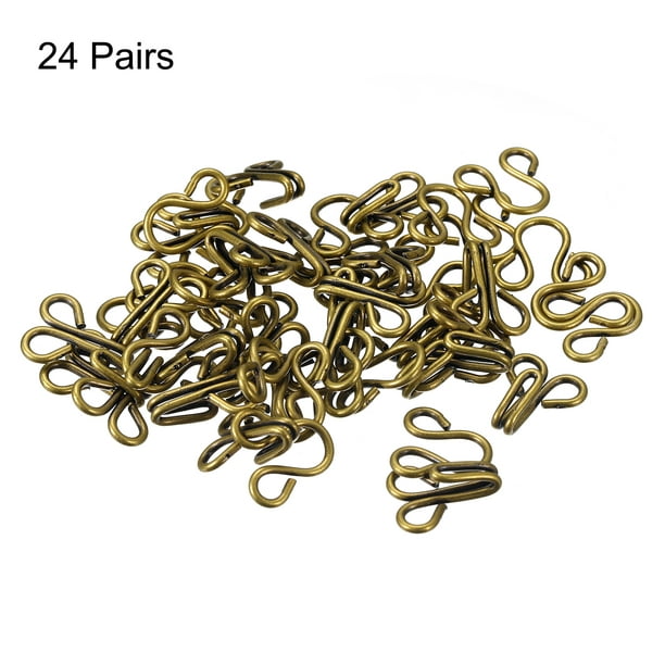 uxcell Iron Sewing Hooks and Eye Closures, Covered Invisible Sewing  Accessories for Bra Clothing Trousers Jacket Skirt DIY