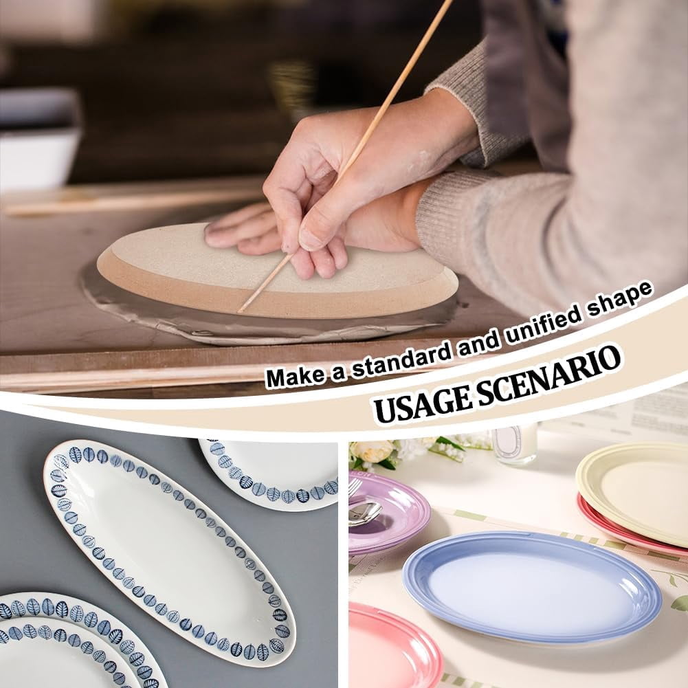 1set 4pcs 4 styles Oval Wood Boards Ceramic Clay Drying Board Ceramic Making Tools BurlyWood 149~300x70~145x15mm 1pc/style