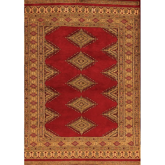 Ahgly Company Indoor Rectangle Persian Orange Traditional Area Rugs, 5' x 8'