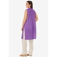 thumbnail image 2 of Woman Within Plus Size Lightweight Linen Vest Sweater, 2 of 6