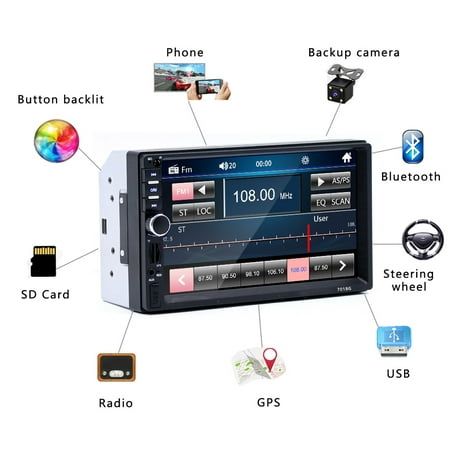 Camecho Car Radio Autoradio Double Din GPS Navigation Auto Audio Player ...