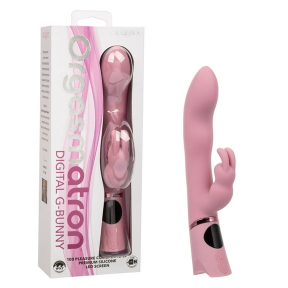 CalExotics Orgasmatron LED Screen Digital G-Bunny Rabbit Vibrator, Pink