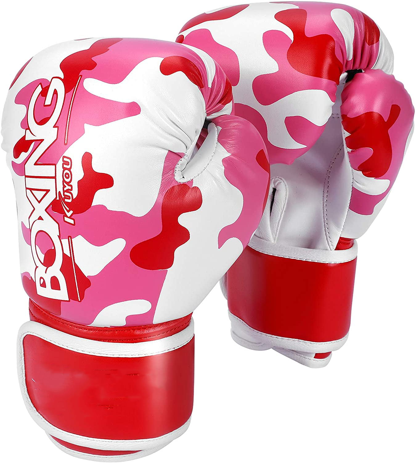 Pink Boxing Gloves Ladies Kids Sparring Gym Training MMA Girl Mitts 4oz-16oz 