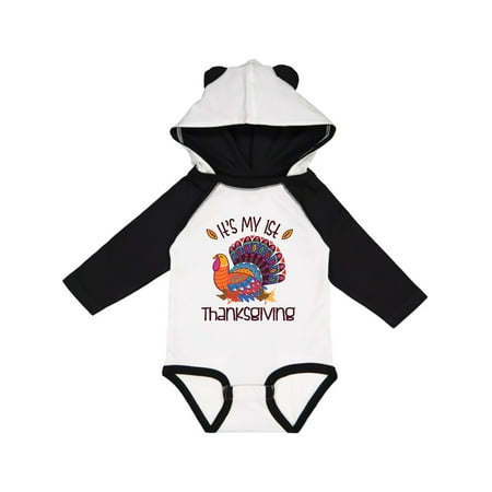 

Inktastic 1st Thanksgiving Holiday Turkey Gift Baby Boy or Baby Girl Long Sleeve Bodysuit