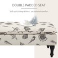 thumbnail image 4 of Topcobe Moderne Rembourré Tissu Pouf Banc pour Lit Fin Salon, Beige, 4 of 9