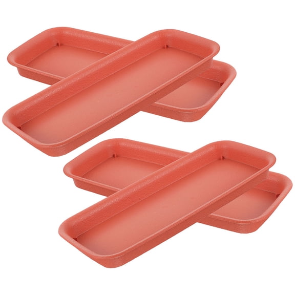 unbranded 4 Pcs Flower Pot Tray Saucers Plant Plate Terracotta Pots Succulent Planters Red