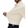 thumbnail image 2 of sogami Mens Wrinkle-Free Long Sleeve Dresses Shirt Collared Regular Fit Button-up Shirt Business Casual, 2 of 9