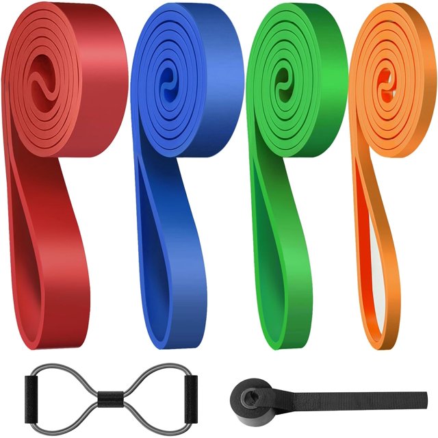 Woeilo Bandes de Résistance, Bandes de Résistance pour Entraînement, Bandes d'Exercice, Bandes de Traction pour Hommes et Femmes, Bandes d'Entraînement avec Ancre de Porte, pour Entraînement Musculaire, Thérapie Physique, Yoga, Entraînements à Domicile