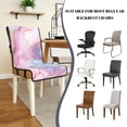 thumbnail image 5 of TSOVTHRID Marble Texture Print Quilted Dining Chair Cushion Cover Non-Slip Water Resistant Chair Covers with Elastic Band Soft Seat Slipcovers for Home, Restaurant, Set of 1, 5 of 7