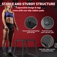 thumbnail image 4 of Heavy-Duty Steel Plyometric Jump Box for Home Gym – Anti-Slip Rubber Surface, Stable Trapezoidal Step Up Platform, Strength & Conditioning Training Bench, Black, 12in, 4 of 7