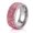 Pink, variant on Pink/Blue/Purple AAA CZ Silver Band 8mm Men Women's Stainless Steel Ring Sz 6-12