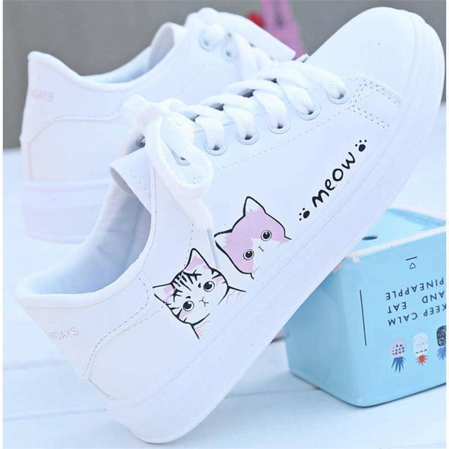 Zapatos blancos para mujer, moda de primavera y otoño, estilo coreano, zapatos para estudiantes, zapatos de calle, zapatos planos casuales, zapatos individuales