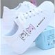 thumbnail image 3 of Zapatos blancos para mujer, moda de primavera y otoño, estilo coreano, zapatos para estudiantes, zapatos de calle, zapatos planos casuales, zapatos individuales, 3 of 6