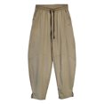 thumbnail image 4 of Men's Solid Color Loose Breathable Casual Pants - High-Quality Daily Wear Trousers with Size Chart, 4 of 4