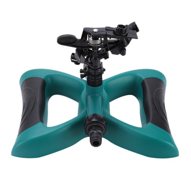 OKBY Aspersor de jardín - Aspersor de césped automático con rotación de 360 Grados, Sistema de riego por aspersión, Boquilla para riego de jardín o Verano, Juego al Aire Libre, Verde