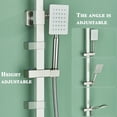 thumbnail image 5 of Brushed  Nickel Bathroom Shower Faucet Set 8" Rainfall Shower Fixture With Tub Filler, 5 of 16