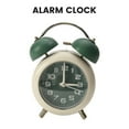 thumbnail image 6 of 1 Pcs 5.9inch Green Twin Bell Vintage Metal Alarm Clock with Night Light, Backlight Design, Non-Ticking,for Dormitory Home Office, 6 of 10