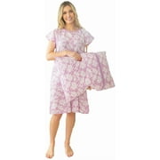 Gownies - Labor and Delivery Hospital Gown and Matching Pillowcase-Labor Kit, Maternity Gown, Hospital Gown, Delivery Gown With Matching Pillowcase