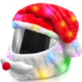 thumbnail image 1 of Cubierta de Casco BUAEL Extra Grande Navidad Santa con Luz, 1 of 7
