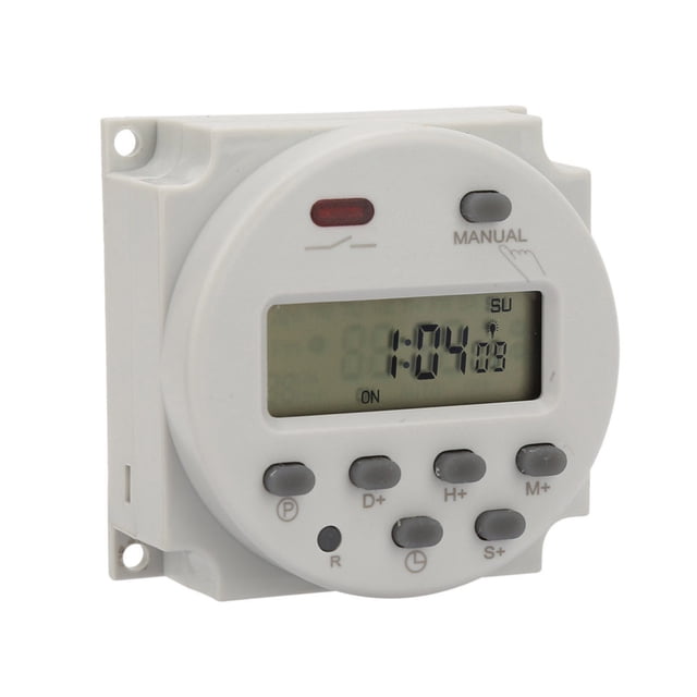 Timer Switch Small Type 7 Days Programmable Digital Displayed Timer Switch for Electronic Control, 1S~168h Time Setting Range
