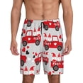 thumbnail image 3 of Lsque Gnomes On The Car Mens Sleep Pajama Shorts,Short Pajama Pants, Cotton Ultra-Soft Knit-Small, 3 of 9