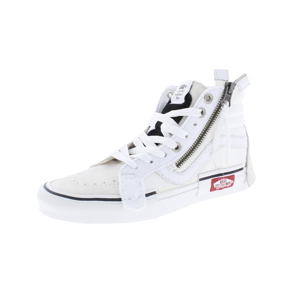 Vans Mens SK8 Hi Leather High Top Fashion Sneakers White 3.5 Medium (D)